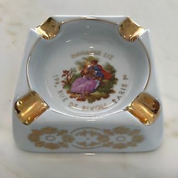 PARFUMERIE LIZ PORCELAINE DE LIMOGES ASHTRAY - Picture 5 of 15